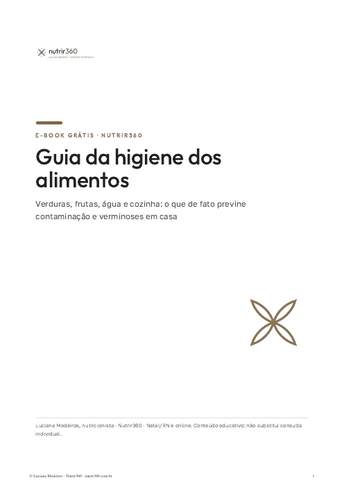 Capa do e-book Guia da higiene dos alimentos