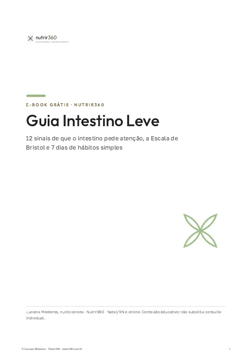 Capa do e-book Guia Intestino Leve