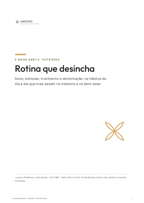 Capa do e-book Rotina que desincha